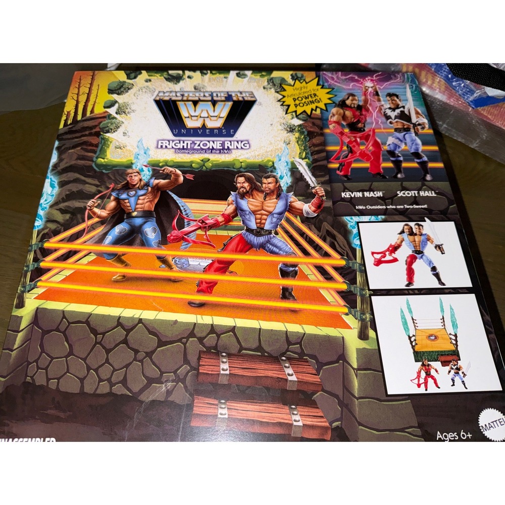 Mattel Masters of the WWE Universe Fright Zone Ring hWo Kevin Nash Scott Hall